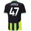 Oficiální Fotbalový Dres Manchester City Foden 47 Hostující 2024-25 pro Děti